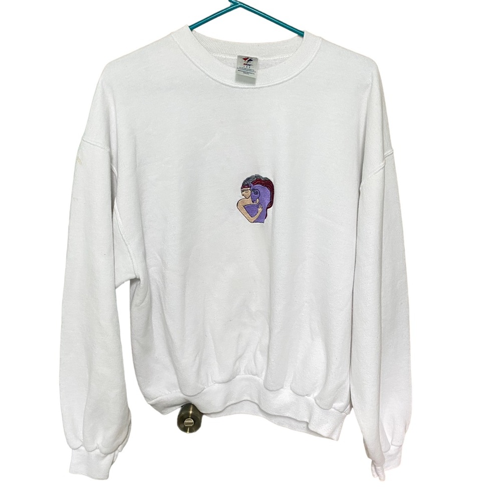 Laurel Burch Sweatshirt Embroidered Horse Woman size L